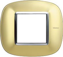 Рамка эллипс Legrand BTicino Аxial Axolute 2 мод Матовое золото  картинка